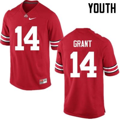 Youth Ohio State Buckeyes #14 Curtis Grant Red Nike NCAA College Football Jersey New Year CNH6844HS